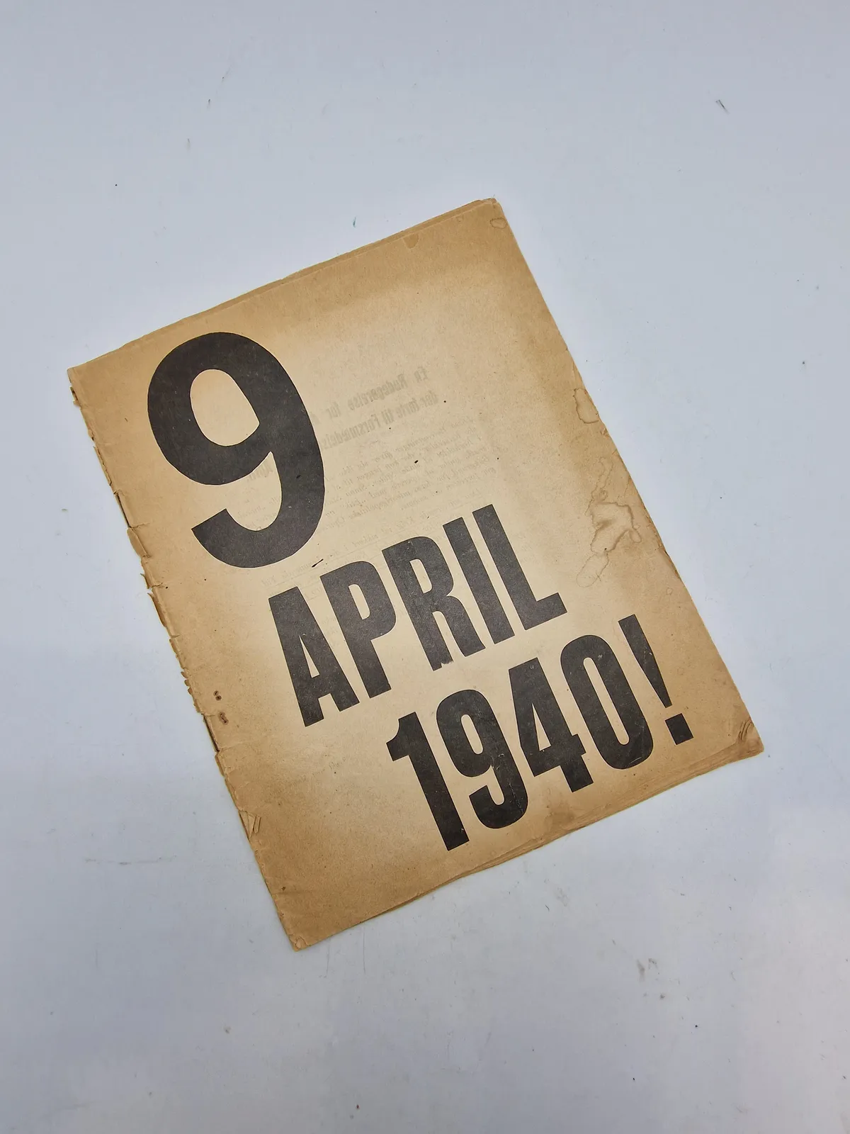 Originalt hæfte - 9 april 1940