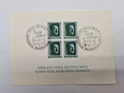 Originalt ww2 ark med tyske frimærker