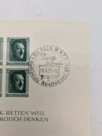 Originalt ww2 ark med tyske frimærker