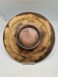 Original dansk designet Just Andersen fad af bronze