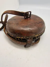 Original dansk feltflaske model 1870 - mundblæst på Holmegaard