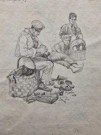 Adolf Kittendorff  (1820-1902 ) Ældre veludført tegning