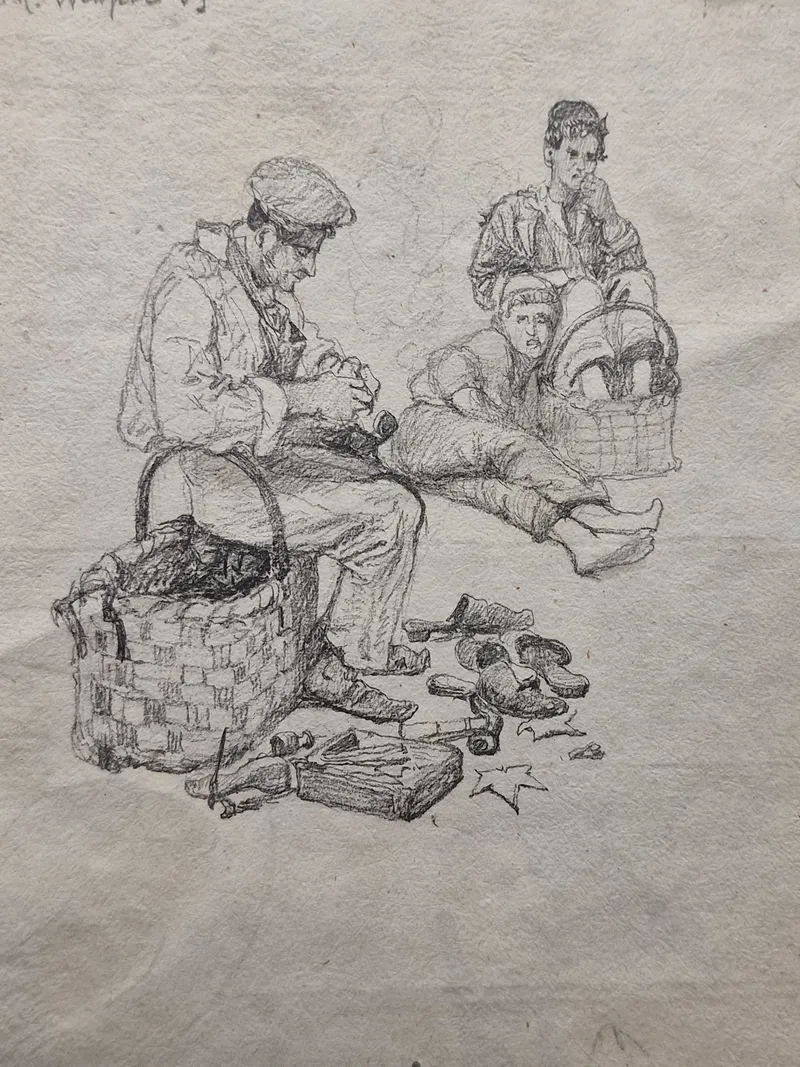 Adolf Kittendorff  (1820-1902 ) Ældre veludført tegning