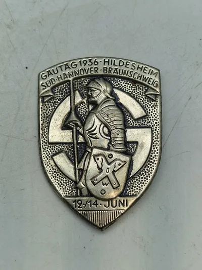 Originalt Stort Tysk emblem for ”Gautag 1936” i Hildesheim for området Südhannover-Braunschweig. Gauene udgjorde den administrative inddeling i Tyskland under nazismen