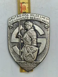 Originalt Stort Tysk emblem for ”Gautag 1936” i Hildesheim for området Südhannover-Braunschweig. Gauene udgjorde den administrative inddeling i Tyskland under nazismen