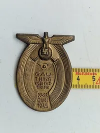 Original Storttysk TINNIE GAU THING-KOBLENZ-TRIER 1935