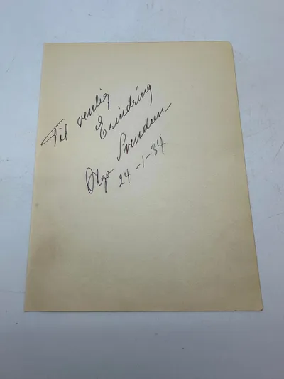 Original Olga Svendsen 1883-1942 autograf