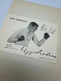 Original Einer Aggerholm 1906-1945 Autograf  ( Dræbt af Hippo i Odense 5/5-1945)