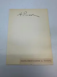 Original Auguste Piccard 1884-1962 Autograf