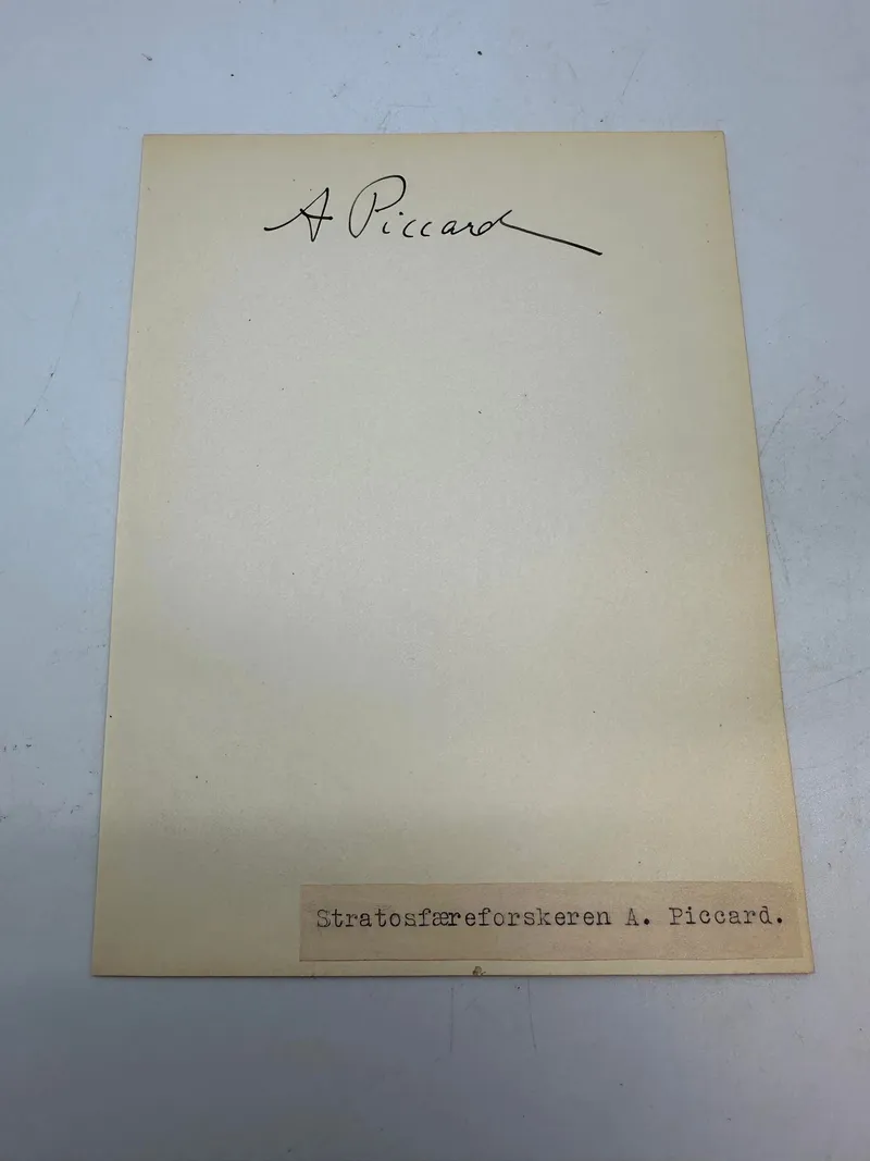Original Auguste Piccard 1884-1962 Autograf