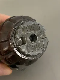 Original nedkastet Mills granat WW2 - deaktiveret jf. gældende dansk lovgivning