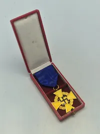 Original medalje for 40 års tro tjeneste i staten med æske