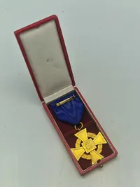 Original medalje for 40 års tro tjeneste i staten med æske