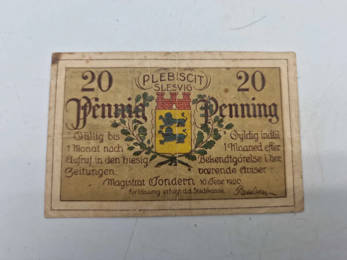 Original nødseddel -Tønder kommune