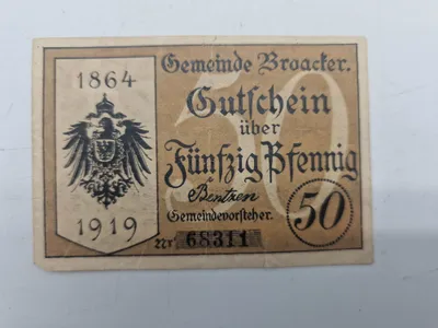 Original nød pengeseddel - Broager