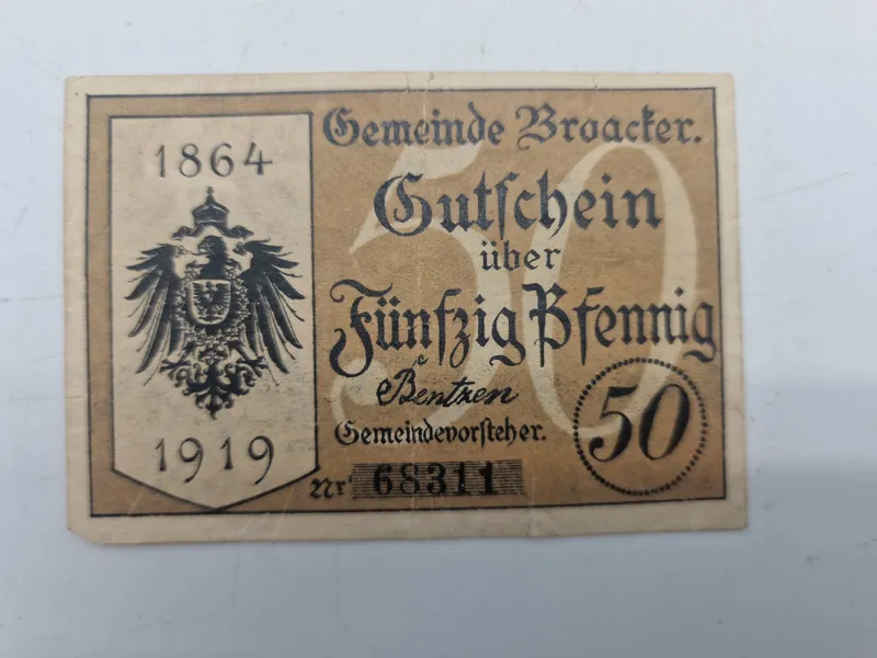 Original nød pengeseddel - Broager