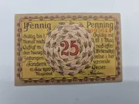 Original nød pengeseddel - Tønder kommune