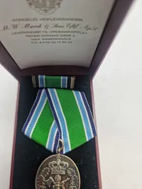 Originalt HJV anciennitetstegn af sterlingsølv
