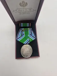 Originalt HJV anciennitetstegn af sterlingsølv