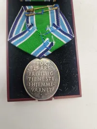 Originalt HJV anciennitetstegn af sterlingsølv