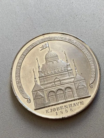 Original dansk medalje fra 1888