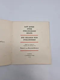 Original dansk/nazistisk propaganda - Lov-kvad over stalingrads helte