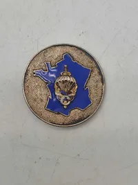 Original fransk army badge - Preparation Militaire Parachutiste Section de Saut