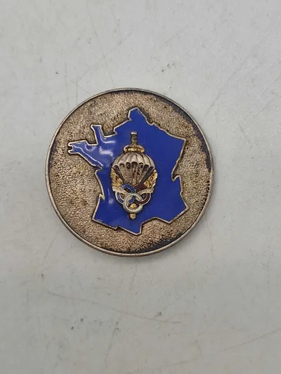 Original fransk army badge - Preparation Militaire Parachutiste Section de Saut