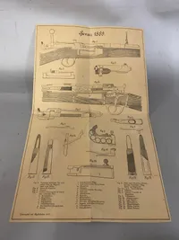 Sjælden original undervisnings plakat for gevær 89