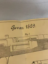 Sjælden original undervisnings plakat for gevær 89
