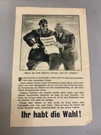 Originalt amerikansk antinazistisk flyveblad