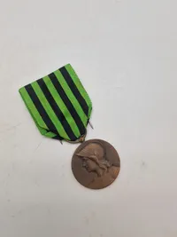 Original Fransk  WAR 1870-1871 COMMEMORATIVE MEDAL med papirer