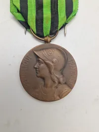Original Fransk  WAR 1870-1871 COMMEMORATIVE MEDAL med papirer