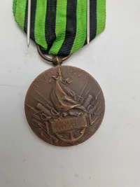 Original Fransk  WAR 1870-1871 COMMEMORATIVE MEDAL med papirer