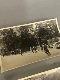 Originale fotos taget i maj dagene ved Kruså grænseovergang