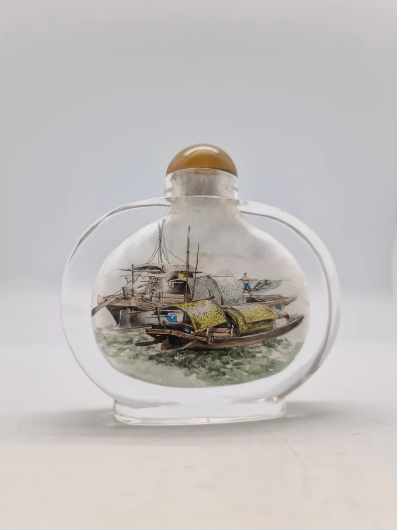 Original håndmalet kinesisk snuffbottle - 20 århundrede