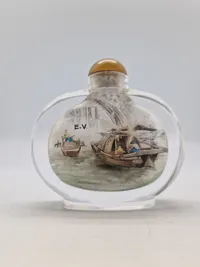 Original håndmalet kinesisk snuffbottle - 20 århundrede