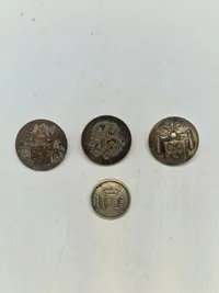 Samling originale Danske  adelige knapper