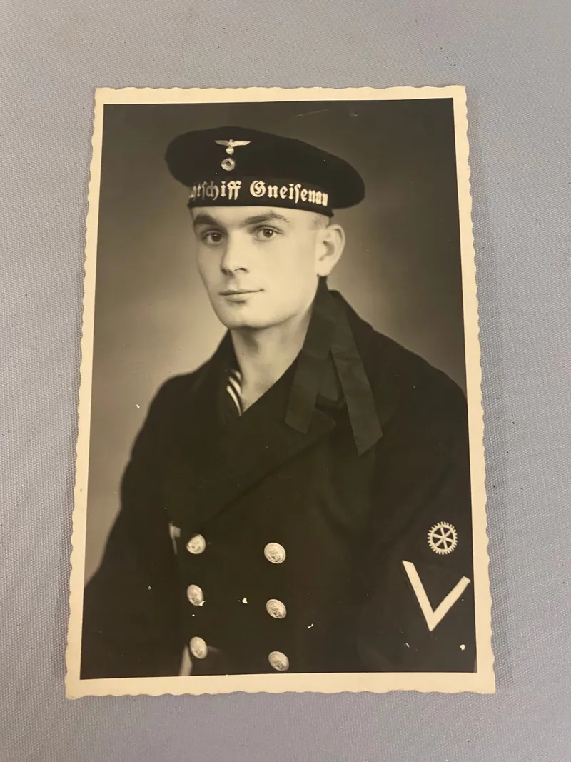 Originalt tysk postkort med portræt af tysk Kriegsmarine soldat