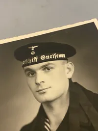 Originalt tysk postkort med portræt af tysk Kriegsmarine soldat