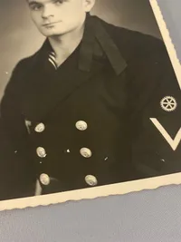 Originalt tysk postkort med portræt af tysk Kriegsmarine soldat