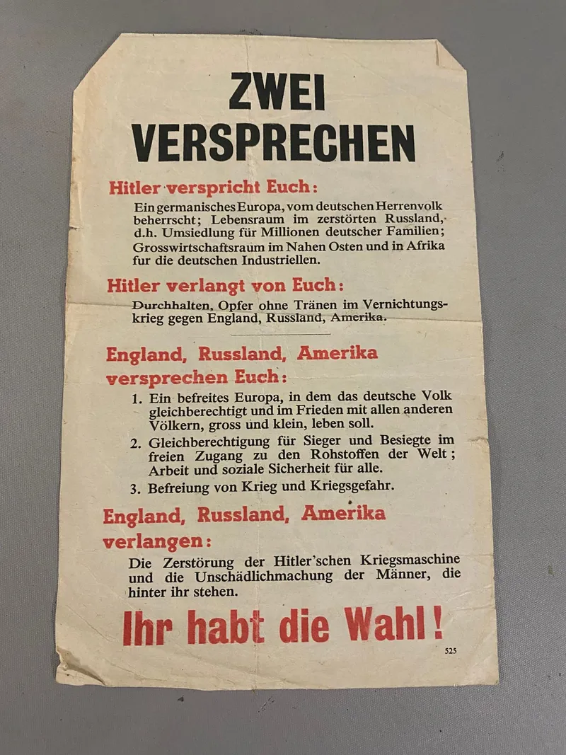 Originalt amerikansk antinazistisk flyveblad