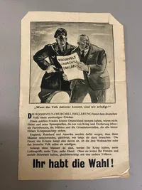 Originalt amerikansk antinazistisk flyveblad