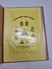 Mappe med amerikanske panserdivisoner, kampe mm. Øvelse i DK
