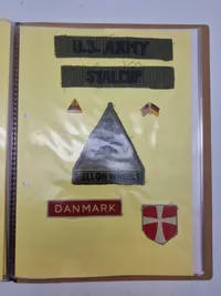 Mappe med amerikanske panserdivisoner, kampe mm. Øvelse i DK