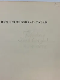 Originalt hæfte - Dansk Frihedsråd talar