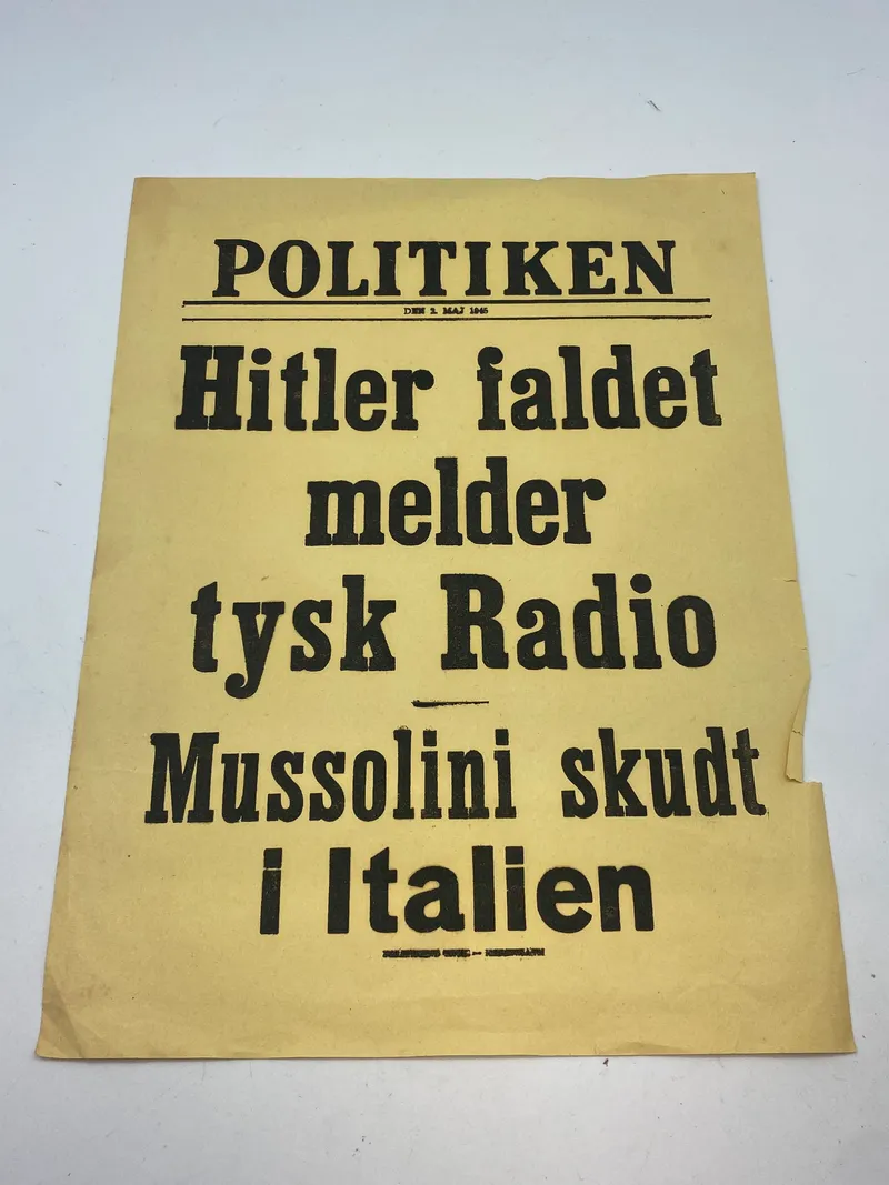 Sjælden original dansk spiseseddel