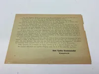 Originalt tysk Oprop! Nedkastet over Danmark 9 april 1940
