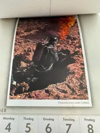 Original komplet Dansk sproget Wehrmacht postkort kallender fra 1944, sjældent set med alle ugerne