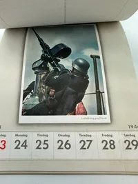 Original komplet Dansk sproget Wehrmacht postkort kallender fra 1944, sjældent set med alle ugerne